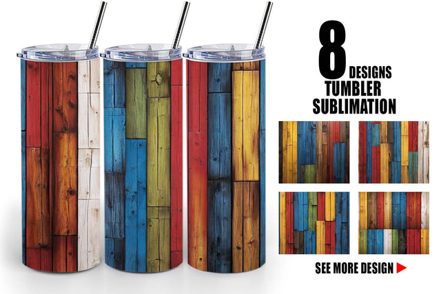 Tumbler Wrap Juneteenth Wood Texture Sublimation artnoy 