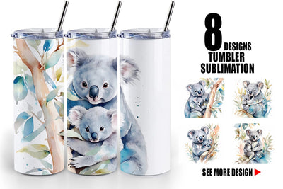Tumbler Wrap Koala Mother Day Sublimation artnoy 