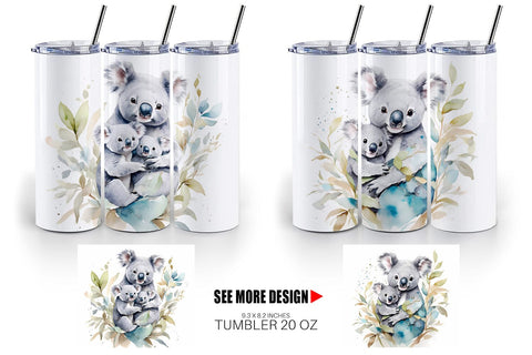 Tumbler Wrap Koala Mother Day Sublimation artnoy 