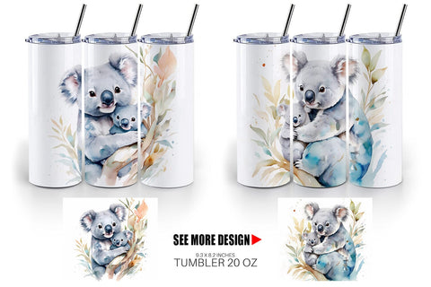 Tumbler Wrap Koala Mother Day Sublimation artnoy 