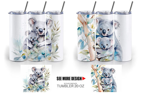 Tumbler Wrap Koala Mother Day Sublimation artnoy 