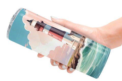 Tumbler Wrap Lighthouse Illustration Sublimation artnoy 