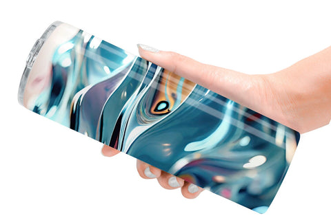 Tumbler Wrap Liquid Metal Flow Sublimation artnoy 