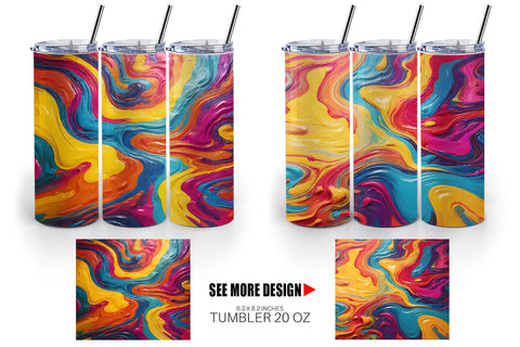 Tumbler Wrap Liquid Multicolor Sublimation artnoy 