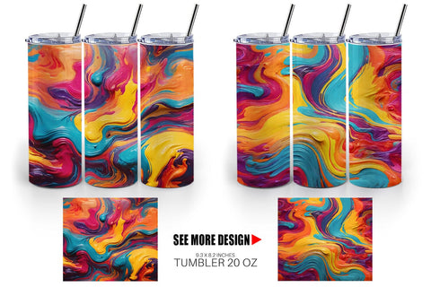 Tumbler Wrap Liquid Multicolor Sublimation artnoy 