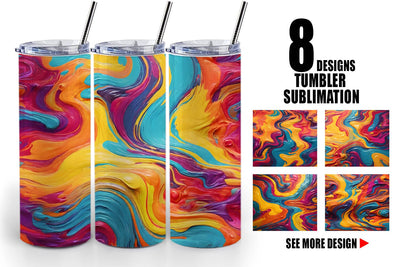 Tumbler Wrap Liquid Multicolor Sublimation artnoy 
