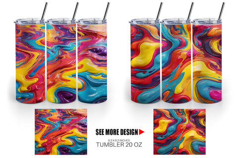 Tumbler Wrap Liquid Multicolor Sublimation artnoy 