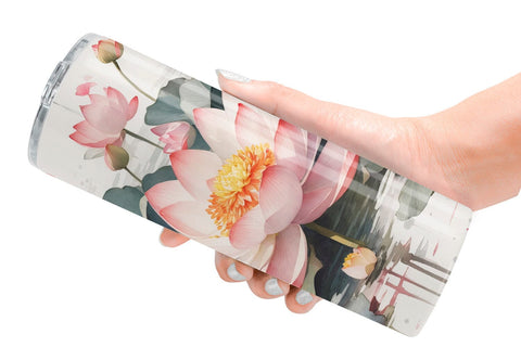 Tumbler Wrap Lotus Pattern Sublimation artnoy 