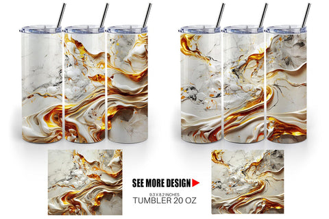 Tumbler Wrap Luxury Fluid Marble Sublimation artnoy 