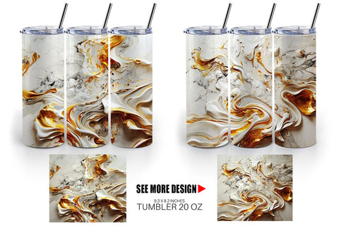 Tumbler Wrap Luxury Fluid Marble Sublimation artnoy 