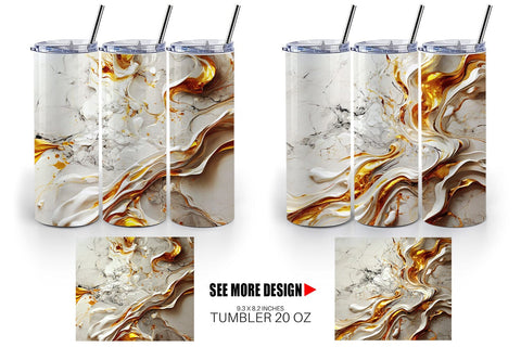 Tumbler Wrap Luxury Fluid Marble Sublimation artnoy 