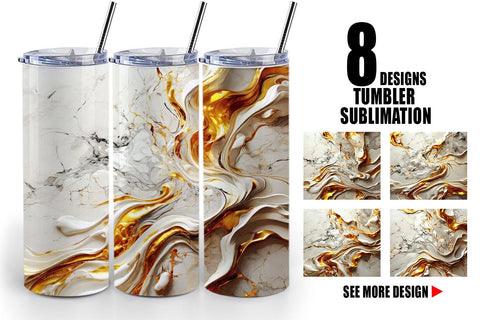 Tumbler Wrap Luxury Fluid Marble Sublimation artnoy 