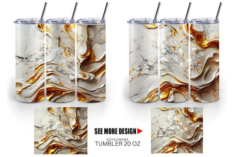 Tumbler Wrap Luxury Fluid Marble Sublimation artnoy 