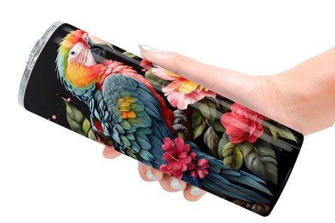 Tumbler Wrap Macaw Bird Sublimation artnoy 