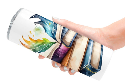 Tumbler Wrap Magical Books Sublimation artnoy 
