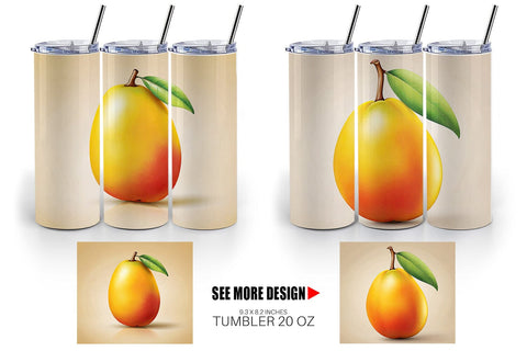 Tumbler Wrap Mango Fruit Sublimation artnoy 