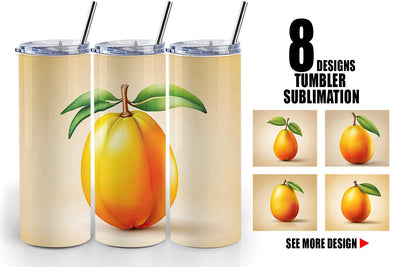 Tumbler Wrap Mango Fruit Sublimation artnoy 