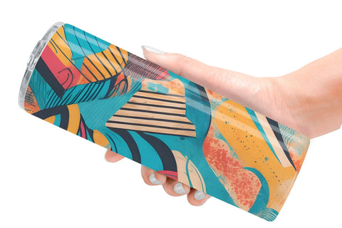 Tumbler Wrap Memphis Watercolor Sublimation artnoy 