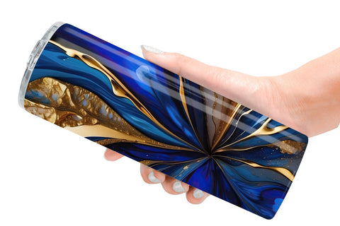 Tumbler Wrap Metallic Marble Abstract Sublimation artnoy 