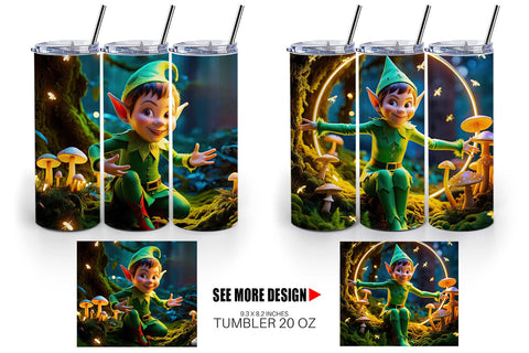 Tumbler Wrap Mischievous Elf Sublimation artnoy 