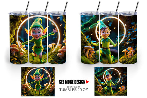 Tumbler Wrap Mischievous Elf Sublimation artnoy 