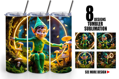 Tumbler Wrap Mischievous Elf Sublimation artnoy 