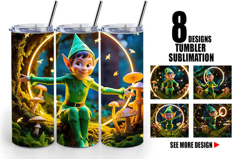 Tumbler Wrap Mischievous Elf Sublimation artnoy 