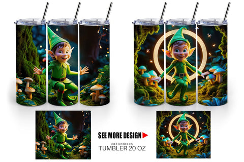 Tumbler Wrap Mischievous Elf Sublimation artnoy 