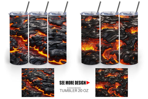 Tumbler Wrap Molten Lava Sublimation artnoy 