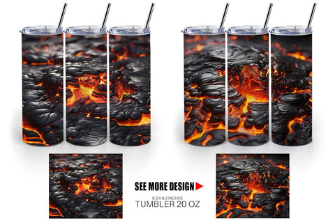 Tumbler Wrap Molten Lava Sublimation artnoy 