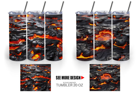Tumbler Wrap Molten Lava Sublimation artnoy 