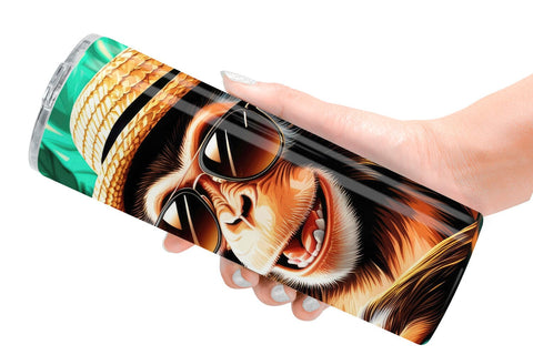 Tumbler Wrap Monkey in Summer Sublimation artnoy 