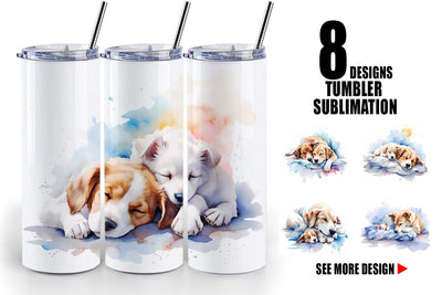 Tumbler Wrap Mother Day Dog Sleeping Sublimation artnoy 