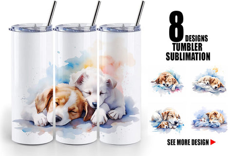 Tumbler Wrap Mother Day Dog Sleeping Sublimation artnoy 