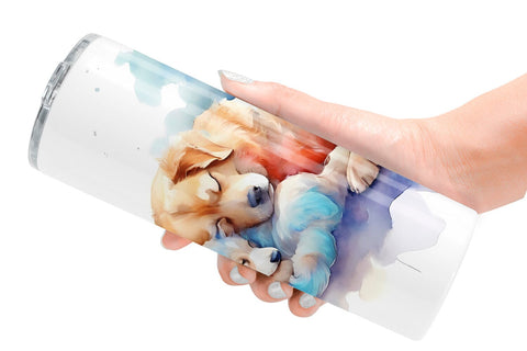 Tumbler Wrap Mother Day Dog Sleeping Sublimation artnoy 
