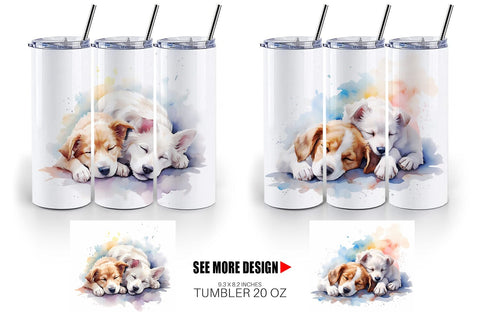 Tumbler Wrap Mother Day Dog Sleeping Sublimation artnoy 