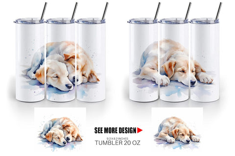Tumbler Wrap Mother Day Dog Sleeping Sublimation artnoy 
