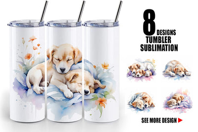 Tumbler Wrap Mother Day Dog Sleeping Sublimation artnoy 