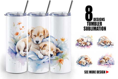 Tumbler Wrap Mother Day Dog Sleeping Sublimation artnoy 