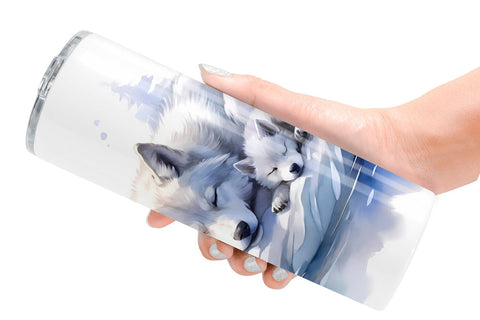Tumbler Wrap Mother Day Wolf Sleeping Sublimation artnoy 