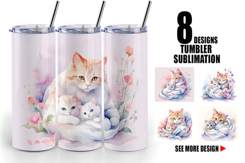 Tumbler Wrap Mothers Day Cat Sublimation artnoy 