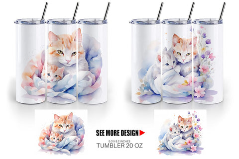 Tumbler Wrap Mothers Day Cat Sublimation artnoy 