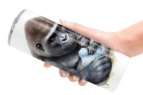 Tumbler Wrap Mothers Day Gorilla Sublimation artnoy 
