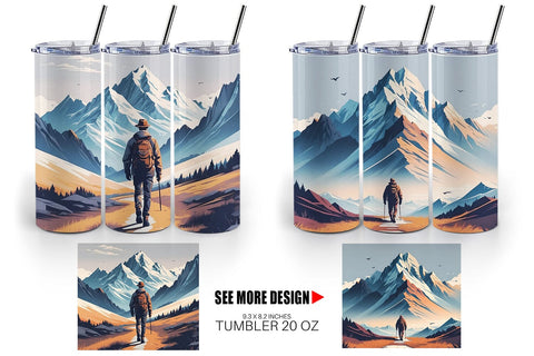 Tumbler Wrap Mountain Sublimation artnoy 