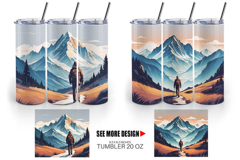 Tumbler Wrap Mountain Sublimation artnoy 