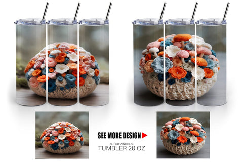 Tumbler Wrap Mushromm Embroidery Sublimation artnoy 
