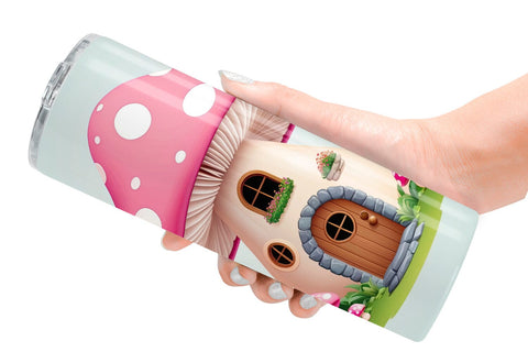 Tumbler Wrap Mushroom House Sublimation artnoy 