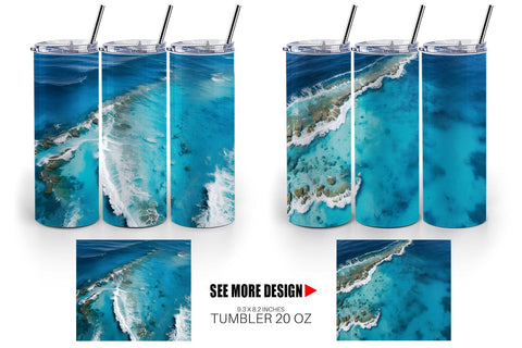 Tumbler Wrap Ocean Surface Sublimation artnoy 