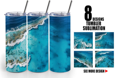 Tumbler Wrap Ocean Surface Sublimation artnoy 