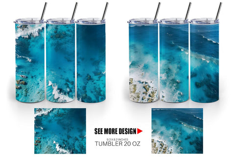 Tumbler Wrap Ocean Surface Sublimation artnoy 